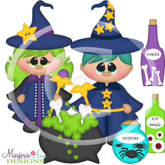 Wizard & Witches Brew SVG Cutting Files + Clipart